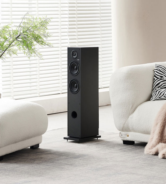 Elipson Horus 11F lattiakaiutin Black/Carbon, pari