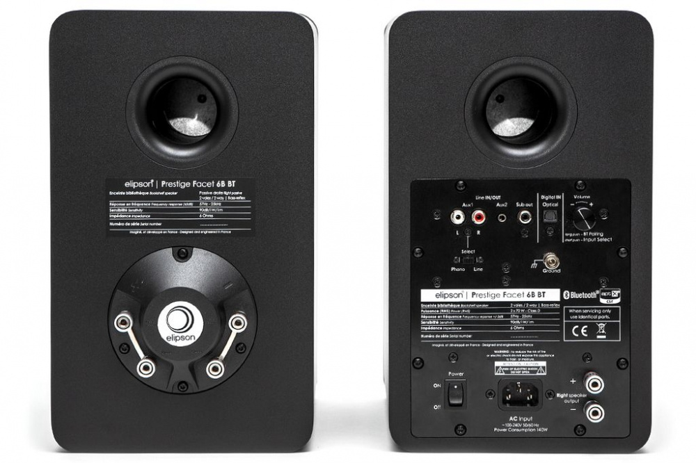 Elipson Prestige Facet 6B BT aktiva högtalare, svart par