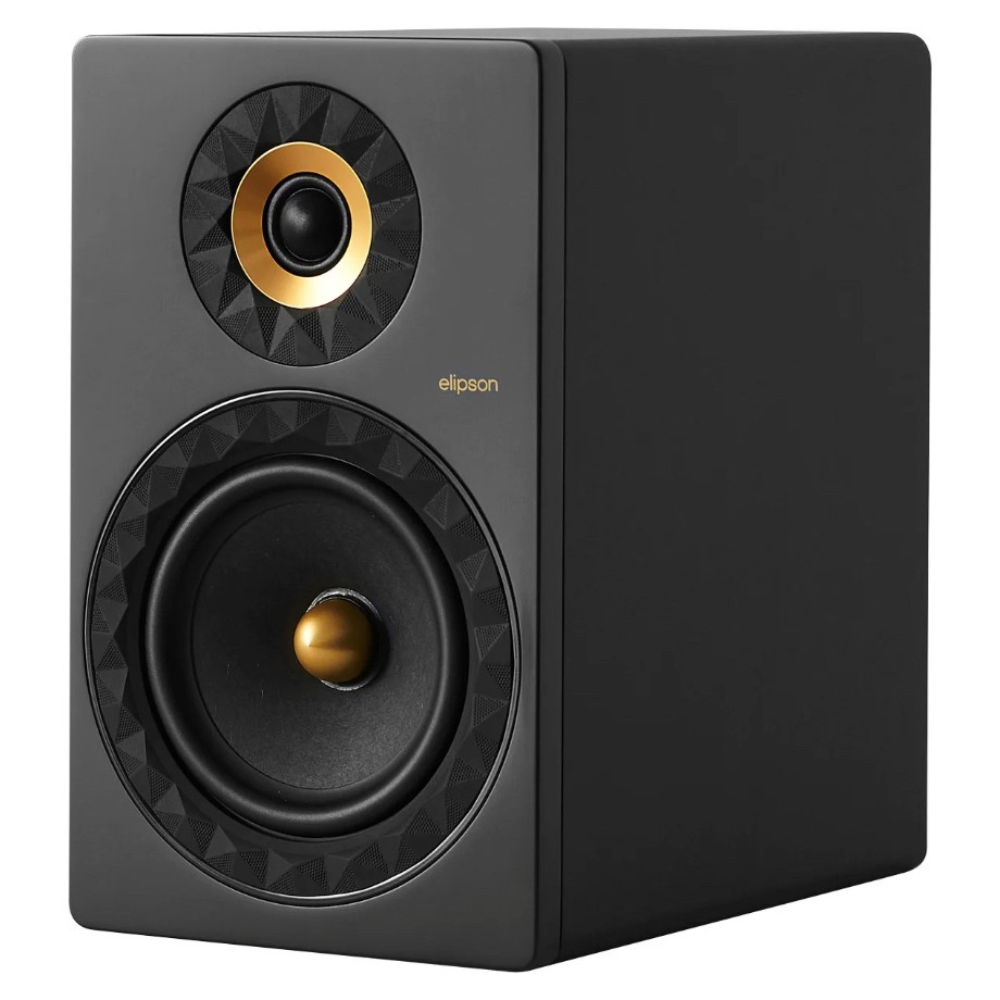 Elipson Prestige Facet II 8B jalustakaiuttimet, mattamusta/kulta pari