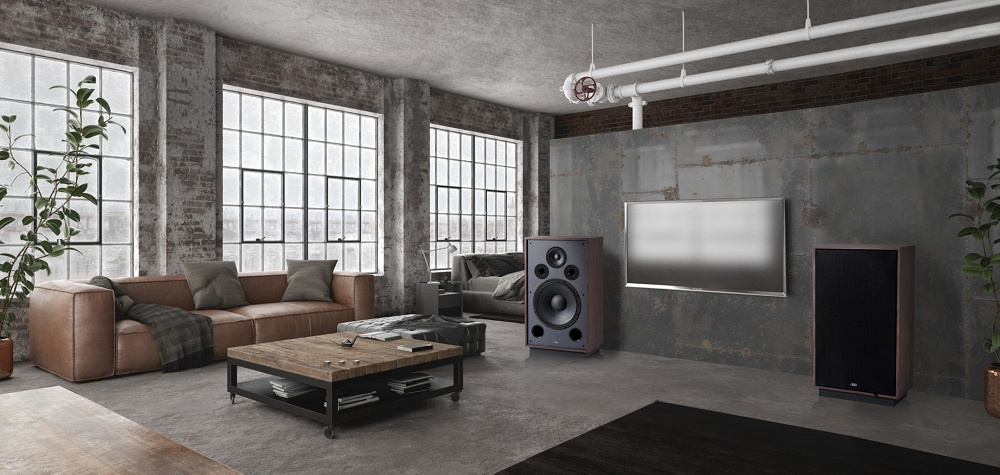 Eltax Vintage PWR 1959 lattia­kaiuttimet, pähkinä