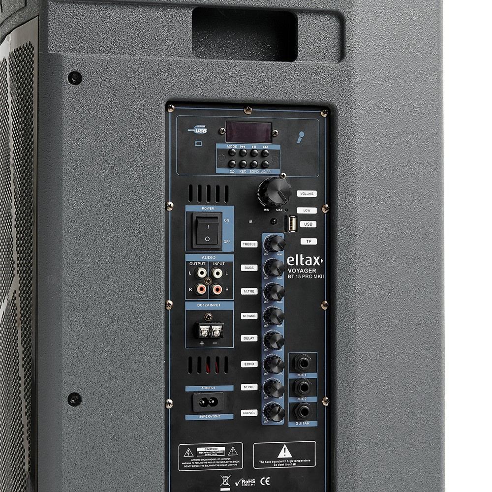 Eltax Voyager BT 15 PRO MKII, raskas bilekaiutin Bluetoothilla