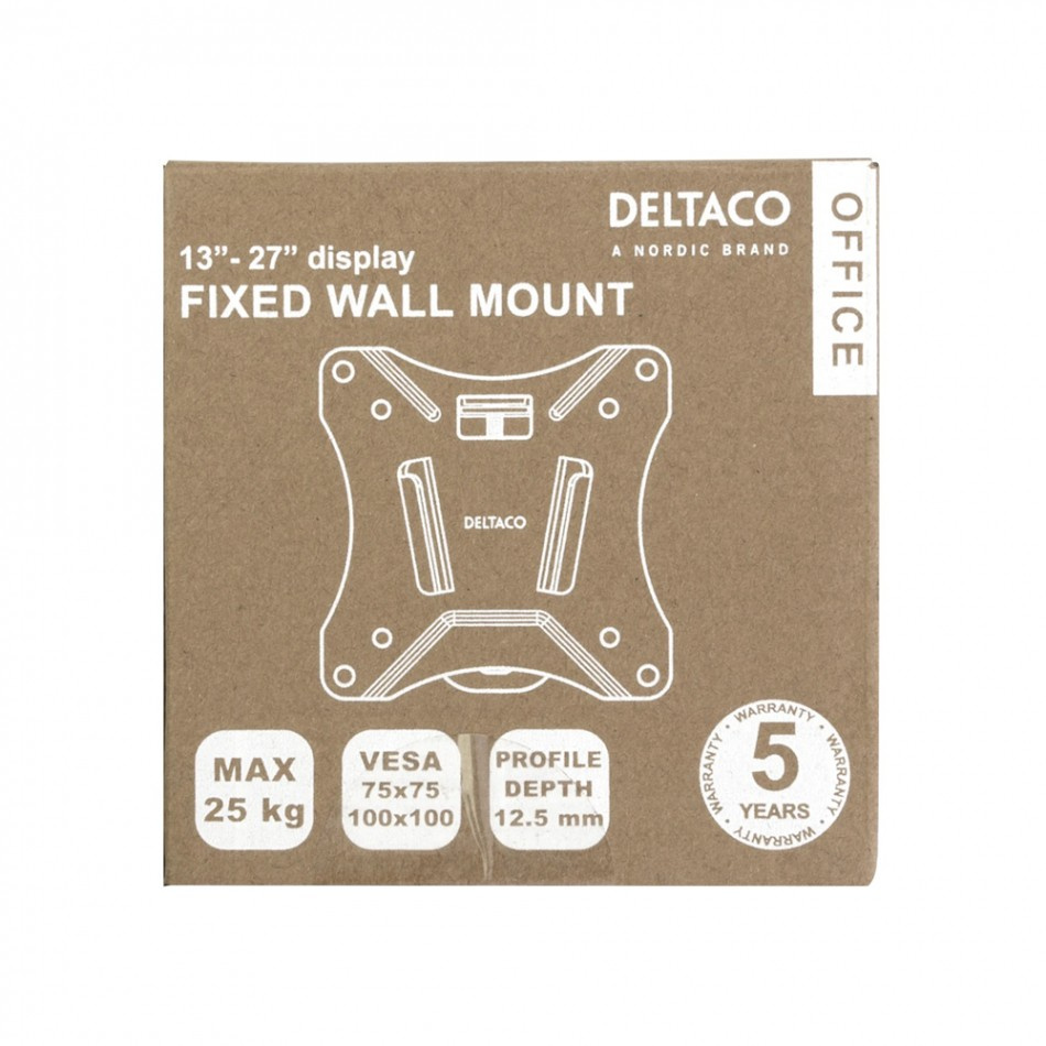 Deltaco ARM-0100 kiinteä VESA-seinäkiinnike, kappale