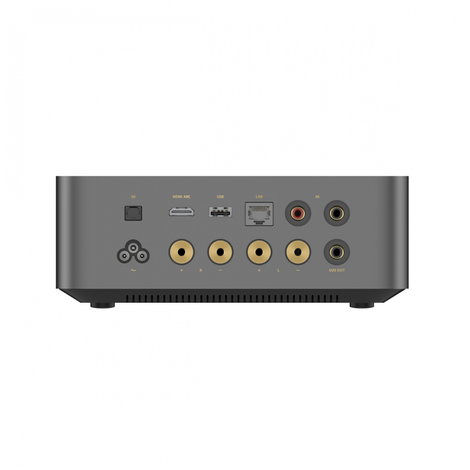 Wiim Amp Ultra suoratoistovahvistin HDMI ARC & Chromecast, tummanharmaa