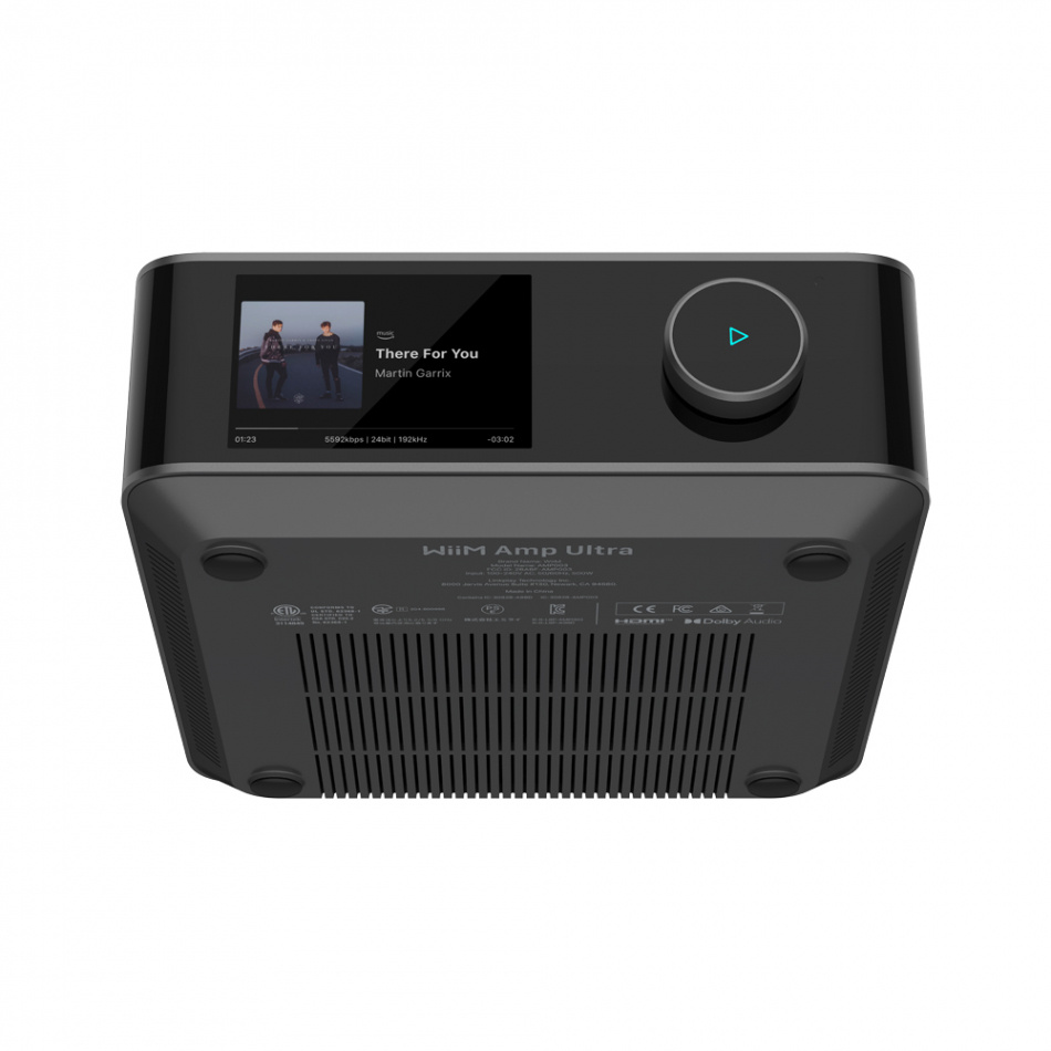 Wiim Amp Ultra suoratoistovahvistin HDMI ARC & Chromecast, tummanharmaa