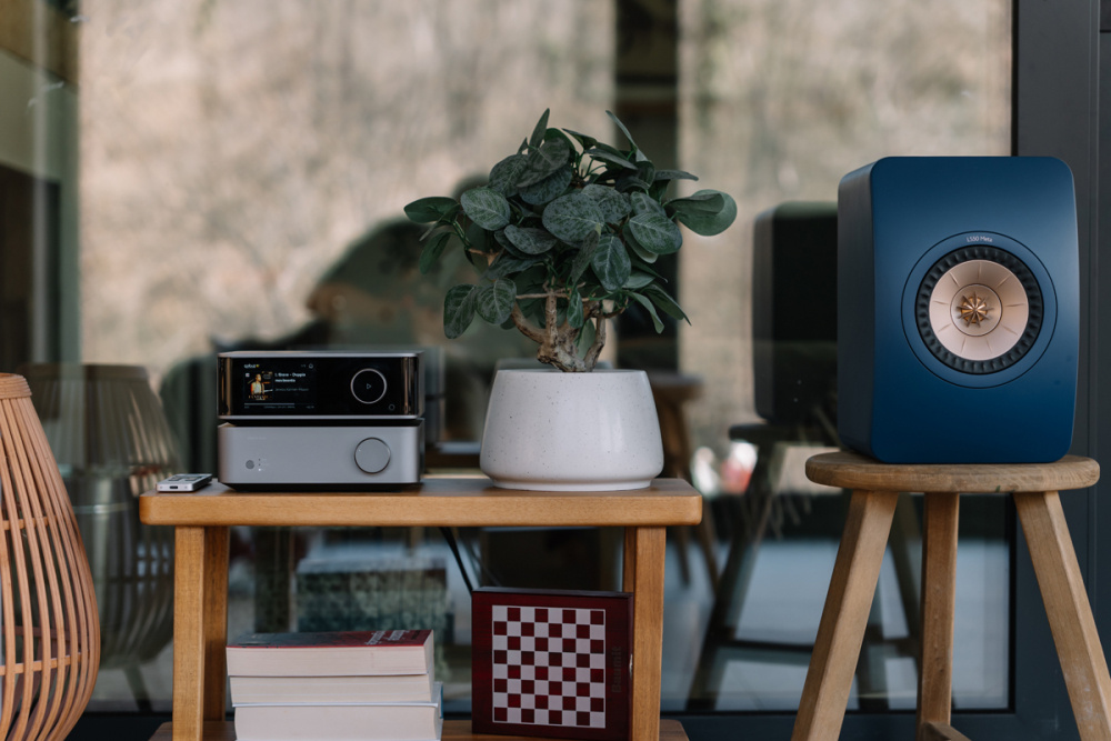 WiiM Vibelink Amp stereovahvistin DAC:lla, Space Gray