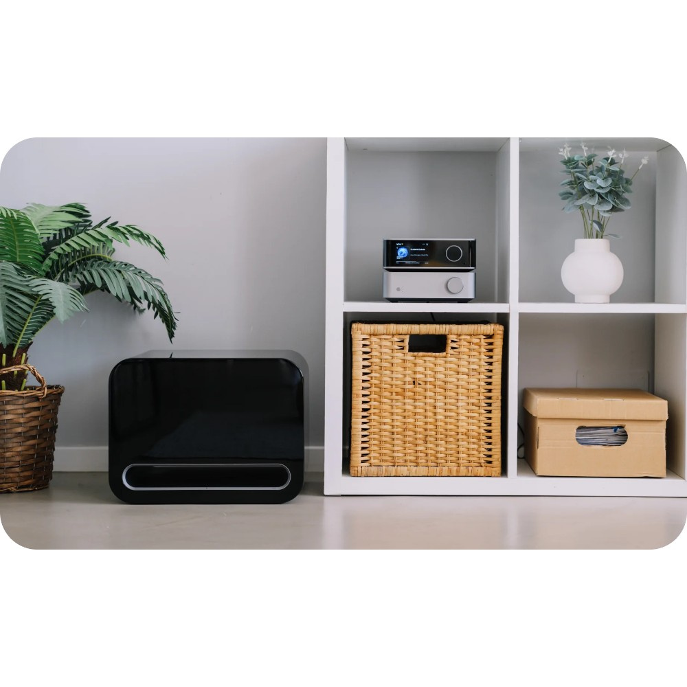 WiiM Sub Pro kompakti langaton subwoofer, musta