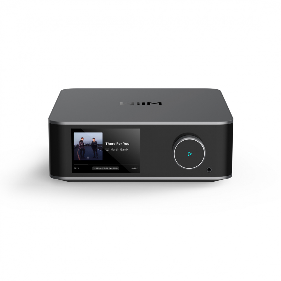 WiiM Ultra verkkosoitin HDMI ARC:lla, kosketusnäyttö & Chromecast, tummanharmaa