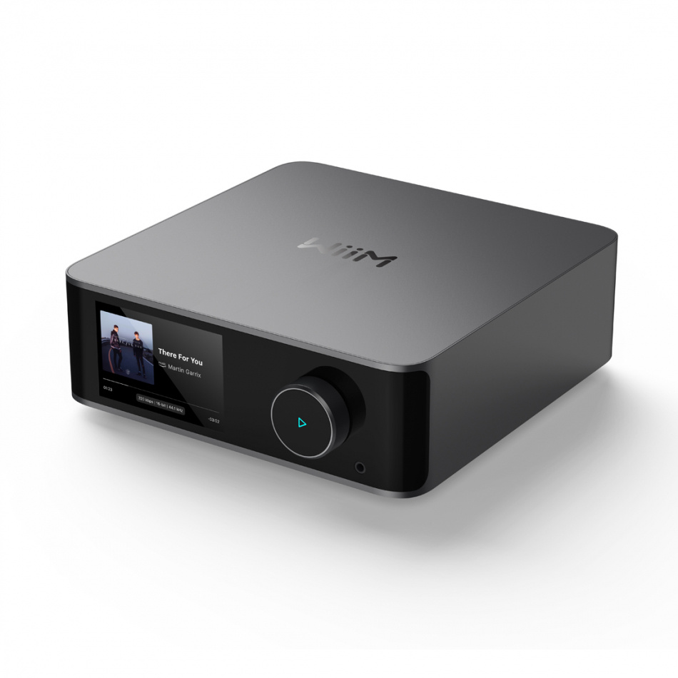 WiiM Ultra verkkosoitin HDMI ARC:lla, kosketusnäyttö & Chromecast, tummanharmaa