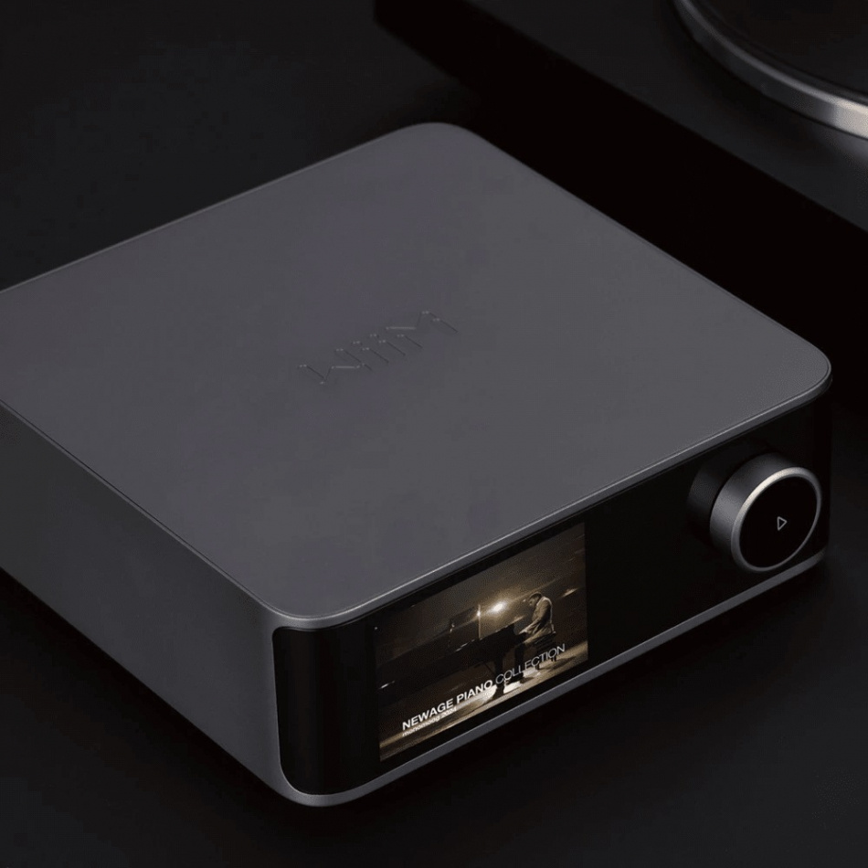 WiiM Ultra verkkosoitin HDMI ARC:lla, kosketusnäyttö & Chromecast, tummanharmaa