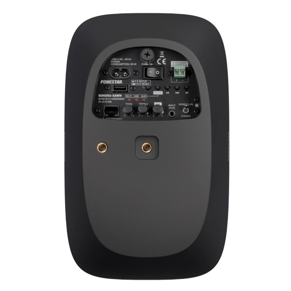 Fonestar SONORA-5AWN, aktiivinen Wi-Fi-seinäkaiutin, musta