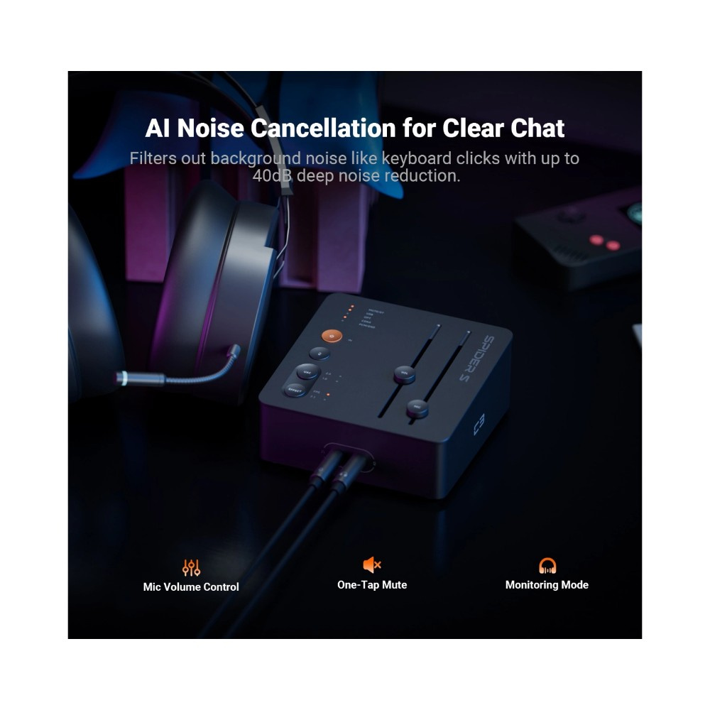 Fosi Audio C3 -pelikuulokevahvistin DAC:lla