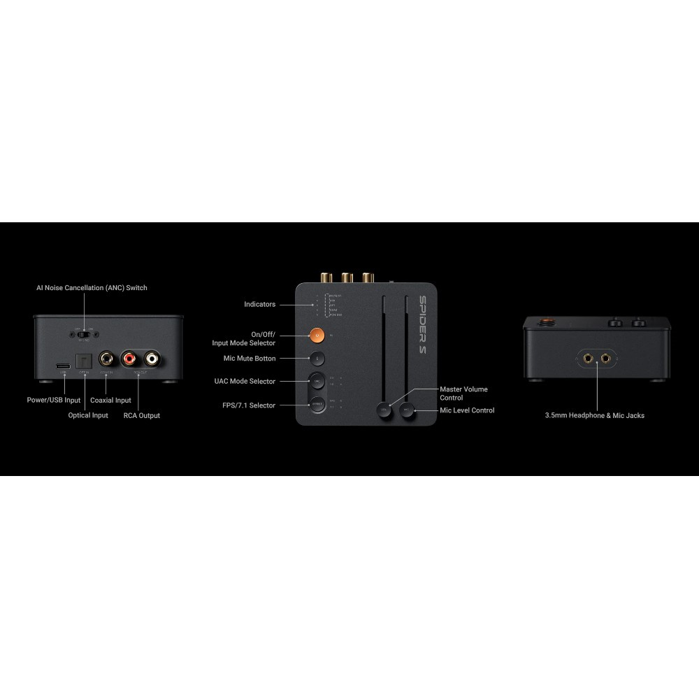 Fosi Audio C3 -pelikuulokevahvistin DAC:lla