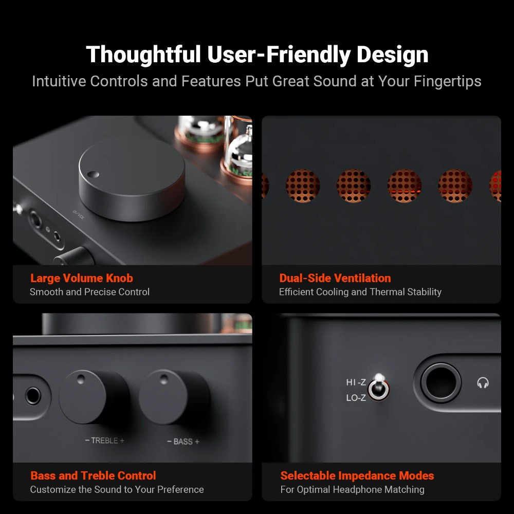 Fosi Audio GR70, kuulokevahvistin putkilla