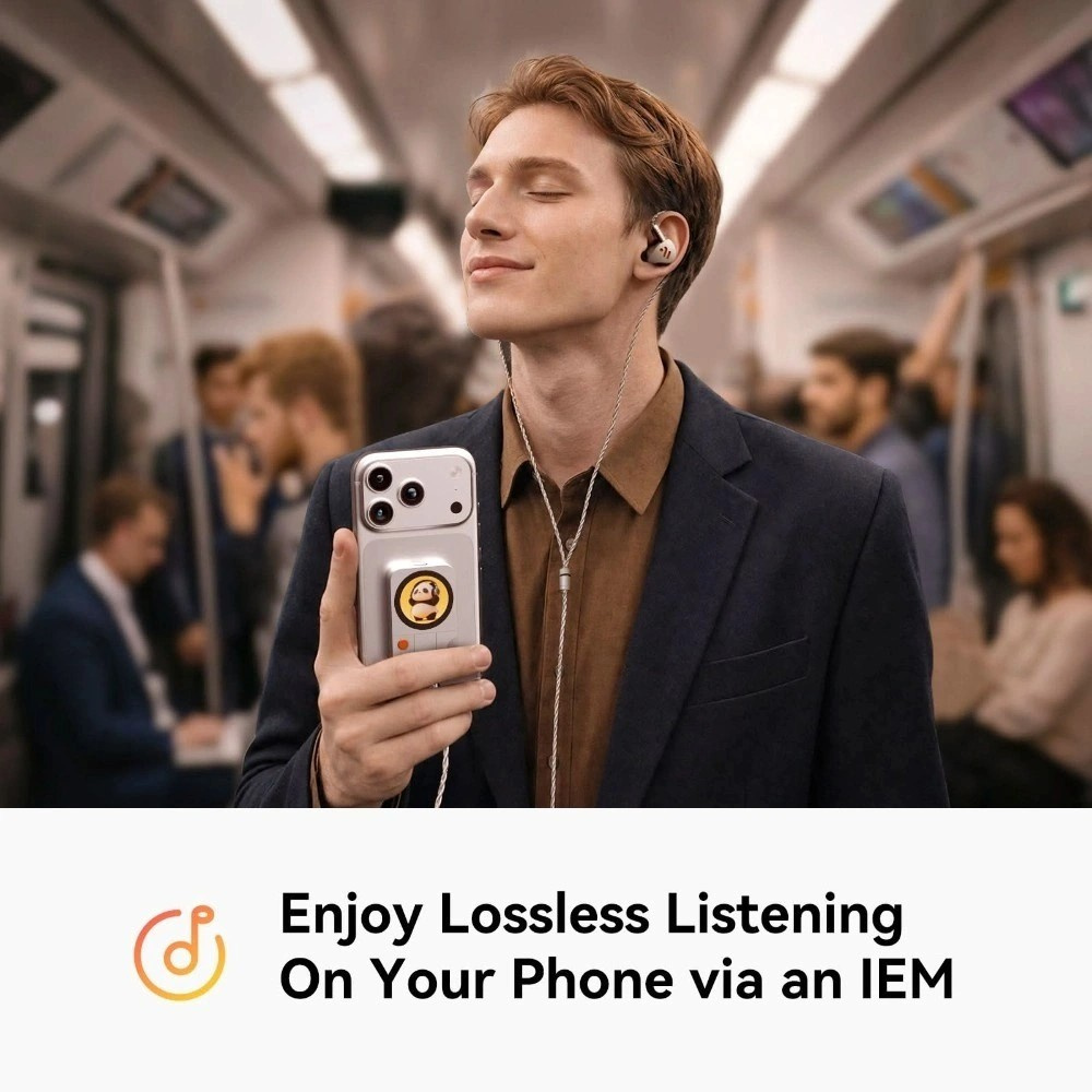 Fosi Audio MD3 kannettava magneettinen DAC/kuulokevahvistin, hopea