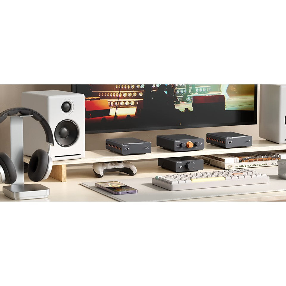 Fosi Audio P4 esivahvistin säätimillä