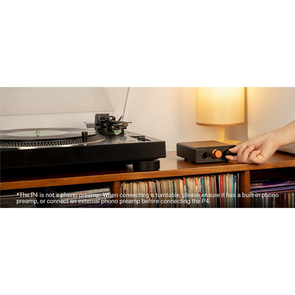 Fosi Audio P4 esivahvistin säätimillä