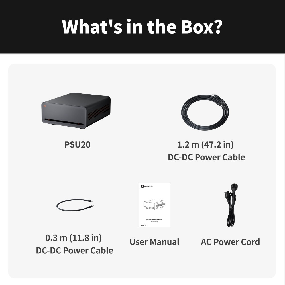Fosi Audio PSU20, lineaarinen virtalähde, jossa on kolme lähtöä