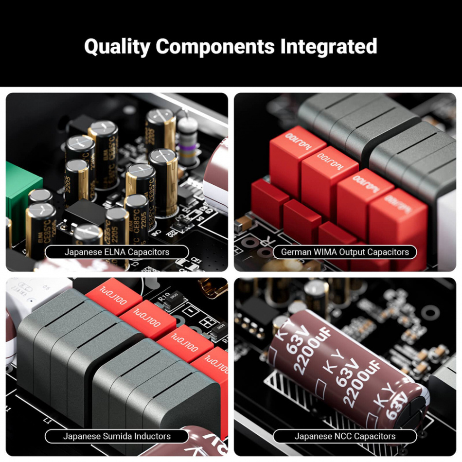 Fosi Audio V3 kompakti välivahvistin, 48V virtalähde