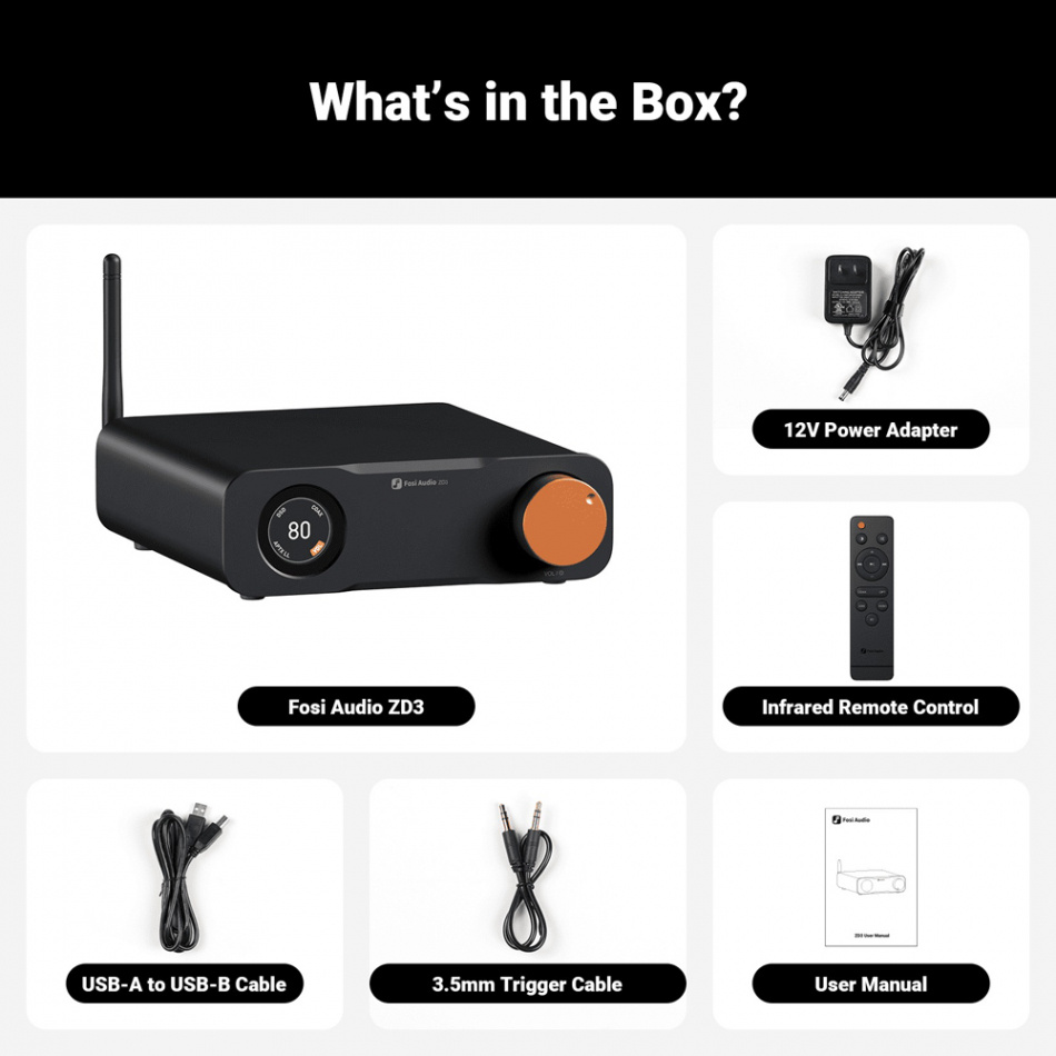 Fosi Audio ZD3 DAC Bluetoothilla & HDMI ARC:lla