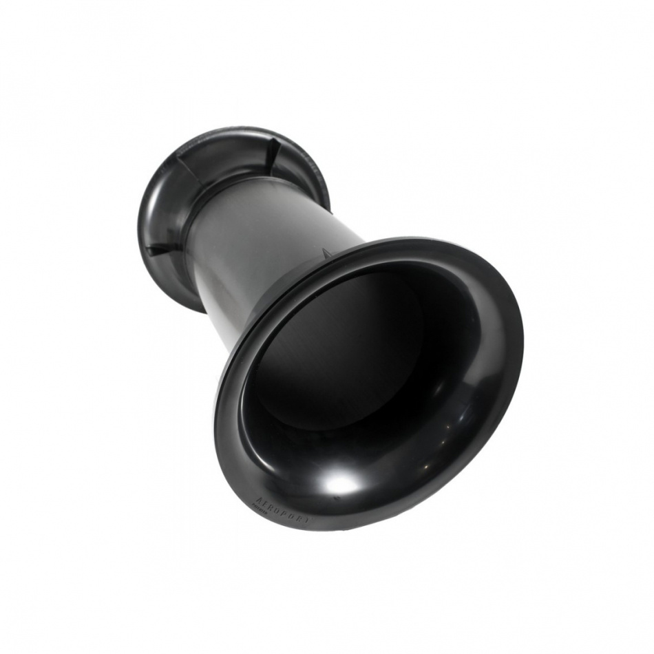 Svart Aeroport 8 tum med rör 