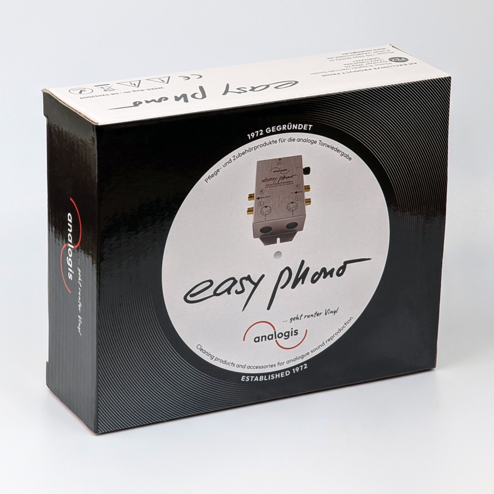 Analogis Easy Phono RIAA-esivahvistin DIN- ja RCA-liitännöillä