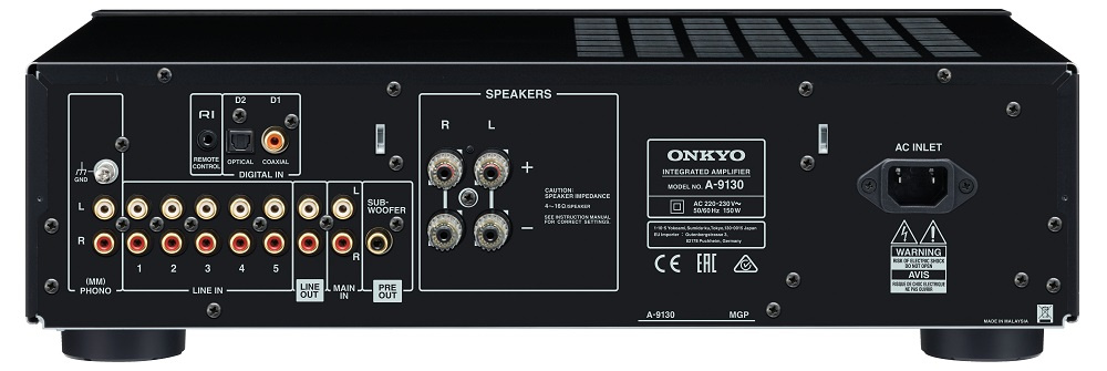 Onkyo A-9130 stereoförstärkare med DAC, svart