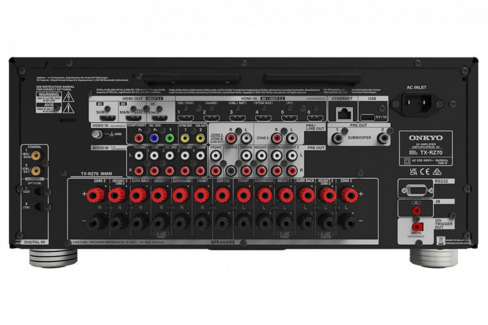 Onkyo TX-RZ70 11.2-kanalig hemmabioförstärkare, svart