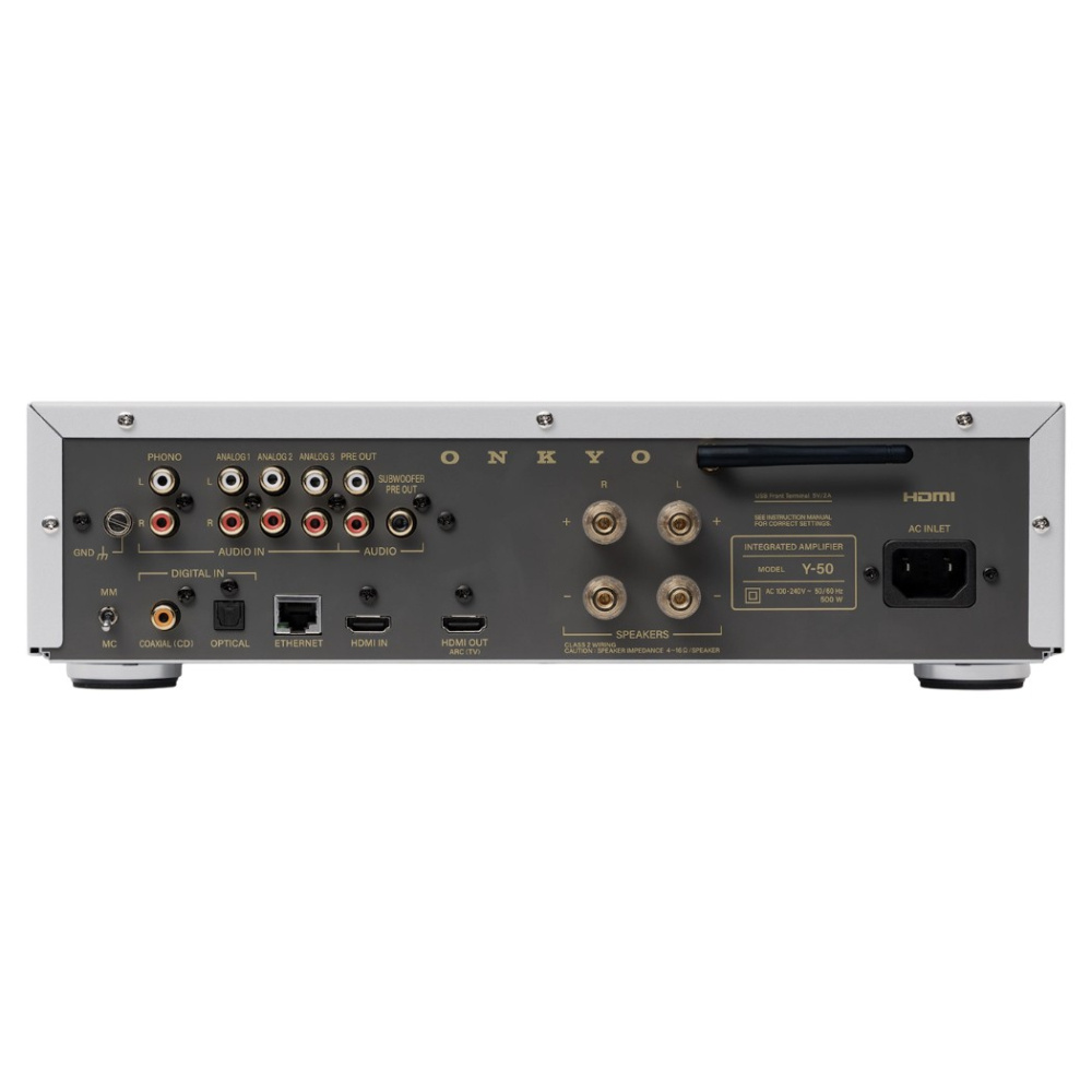 Onkyo Muse Y-50 striimaava vahvistin, hopea