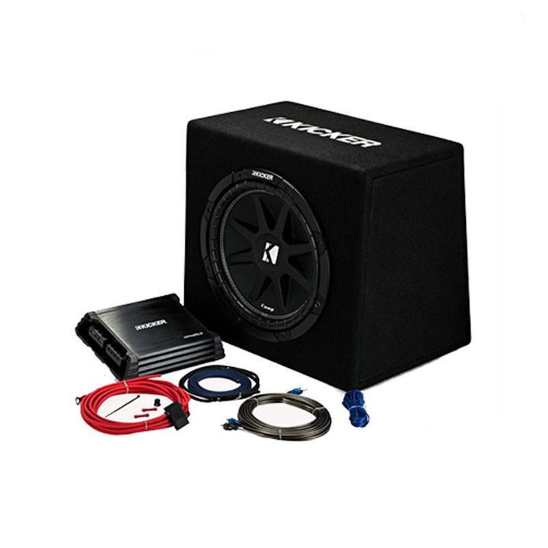 Kicker KickPack KKP212, bassopaketti 12 tuuman refleksikotelolla, vahvistimella ja johdoilla
