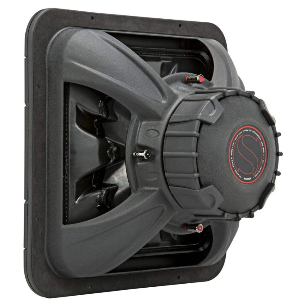 Kicker Solo-Baric L7R152, neliönmuotoinen 15 tuuman subwoofer-elementti, 2x2 ohmia