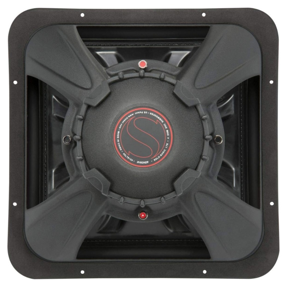 Kicker Solo-Baric L7R152, neliönmuotoinen 15 tuuman subwoofer-elementti, 2x2 ohmia
