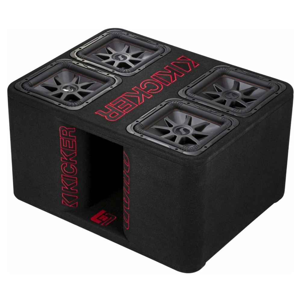 Kicker Solo-Baric QL7R122, 4 x 12 tuumaa subwooferkotelo, 2 x 2 ohmia