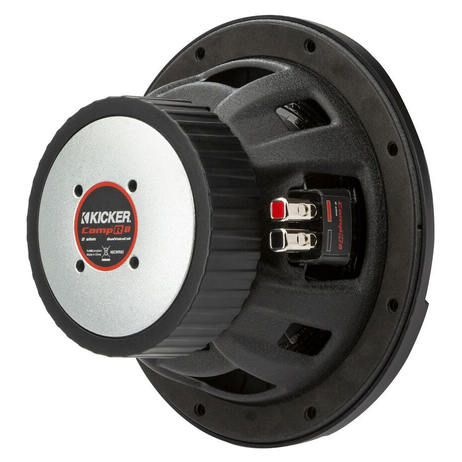 Kicker CompR CWR82, 8 tuumaa bassoelementti, 2 x 2 ohmia