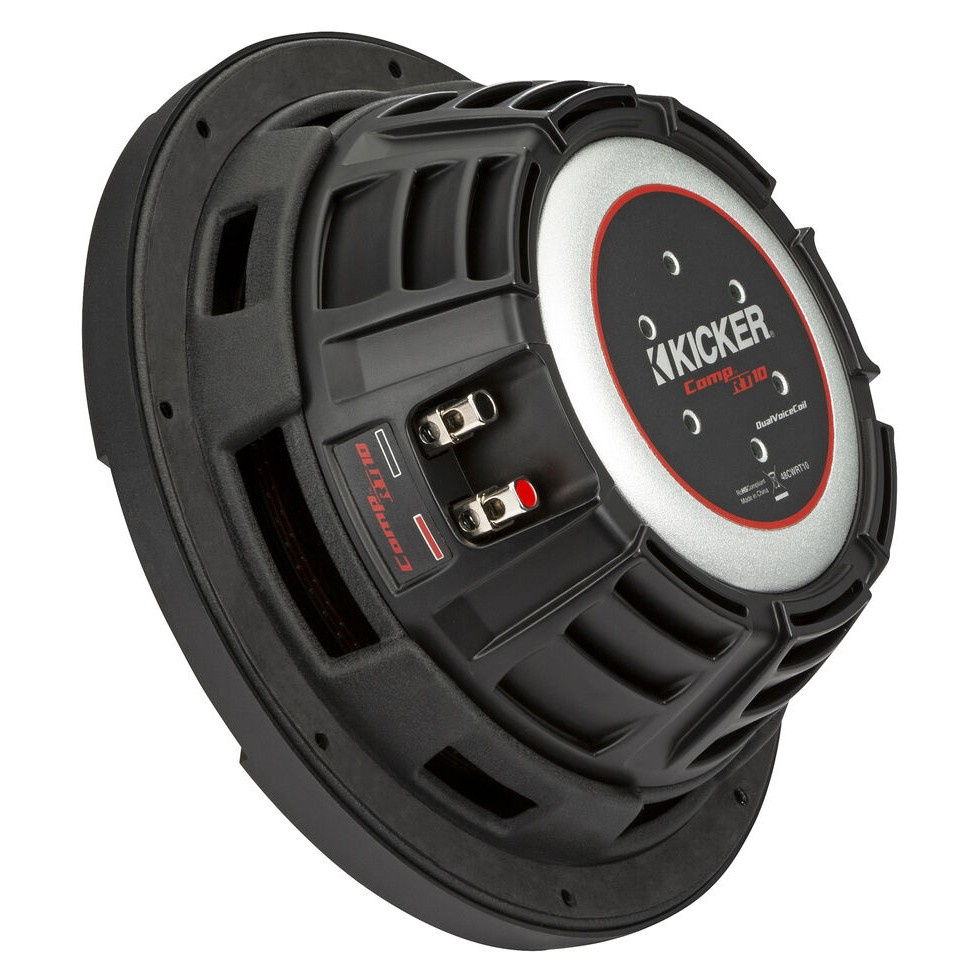 Kicker CompRT CWRT104, 10 tuumaa bassoelementti, 2 x 4 ohmia