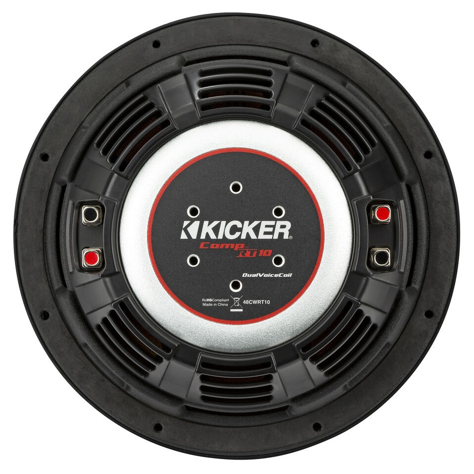 Kicker CompRT CWRT104, 10 tuumaa bassoelementti, 2 x 4 ohmia