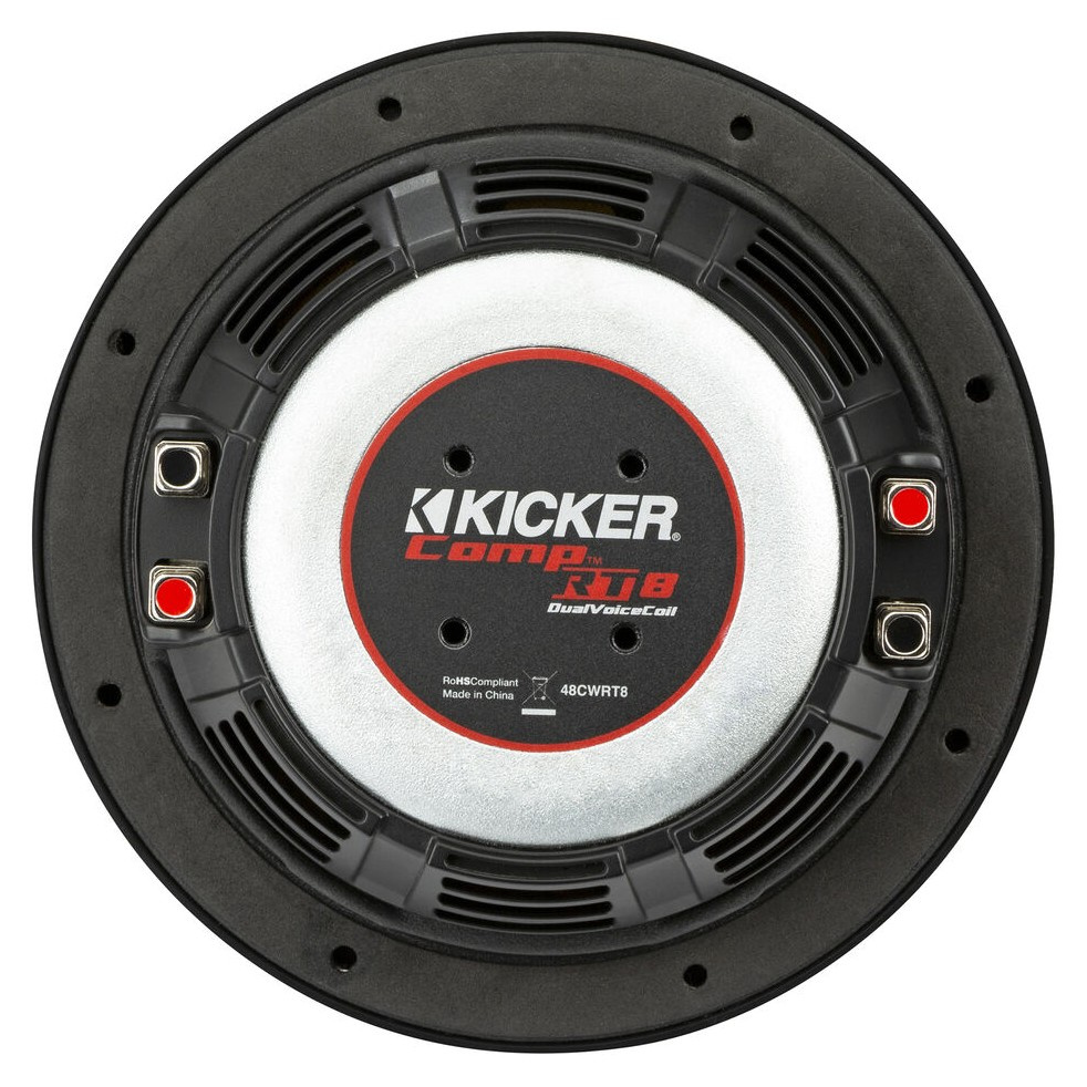 Kicker CompRT CWRT82, 8 tuumaa bassoelementti, 2 x 2 ohmia