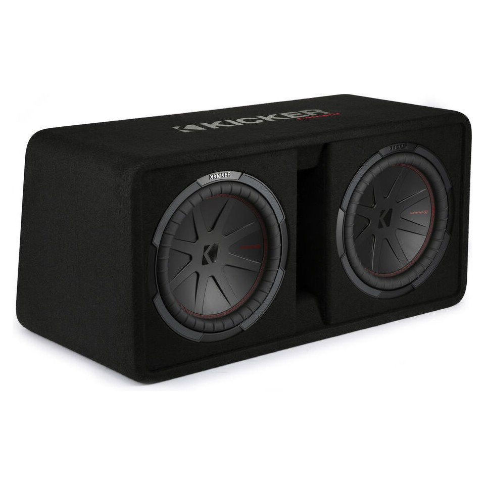 Kicker CompR DCWR122, 2 x 12 tuumaa subwooferkotelo, 2 ohmia