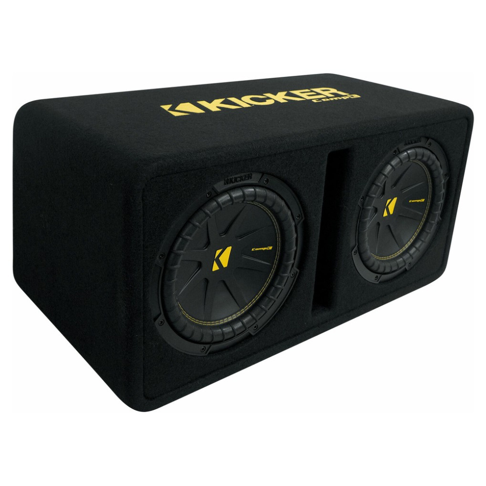 Kicker CompC DCWC102, refleksikotelo 2x10 tuuman subwoofereilla, 2 ohmia