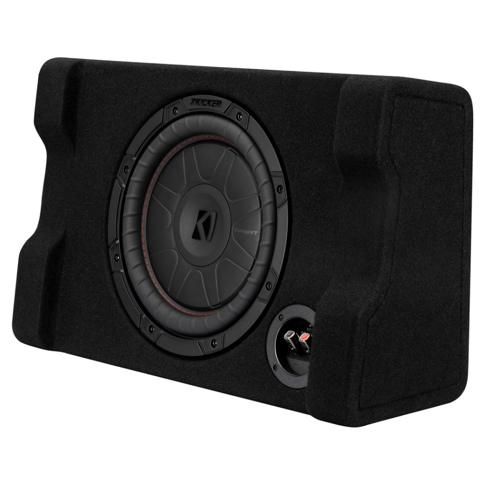 Kicker CompVT CVTDF102, 10 tuuman alaspäin suunnattu subwooferkotelo, 2 ohmia