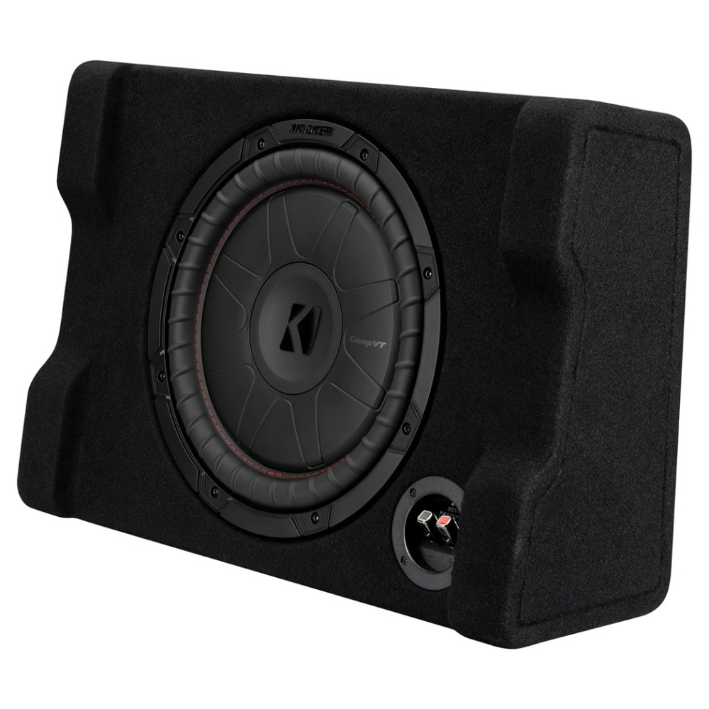 Kicker CompVT CVTDF122, 12-tuumainen alaspäin suunnattu subwooferkotelo, 2 ohm