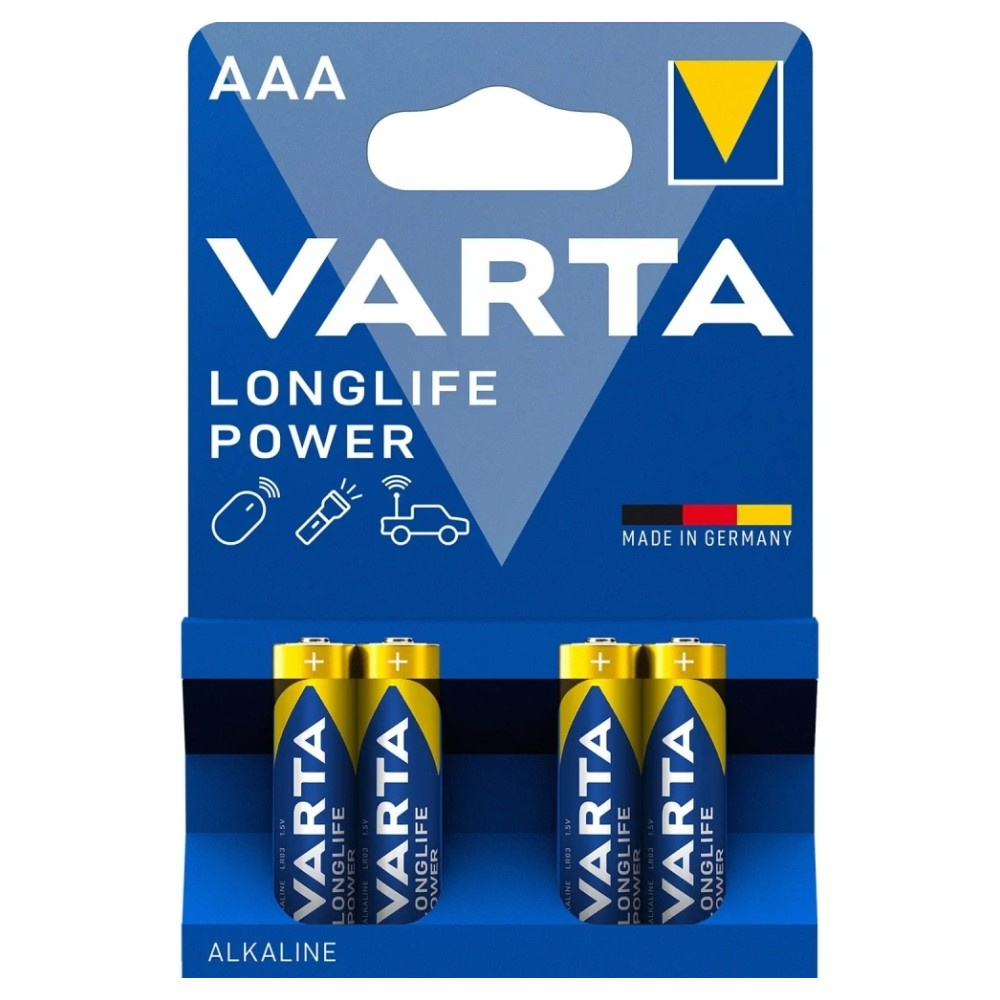 Varta Longlife Power AAA, alkaliparistot, 4 kpl