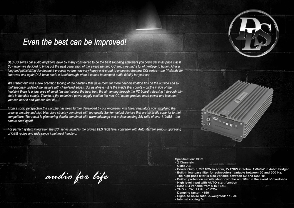 DLS Reference CCi-2, kaksikanavainen vahvistin