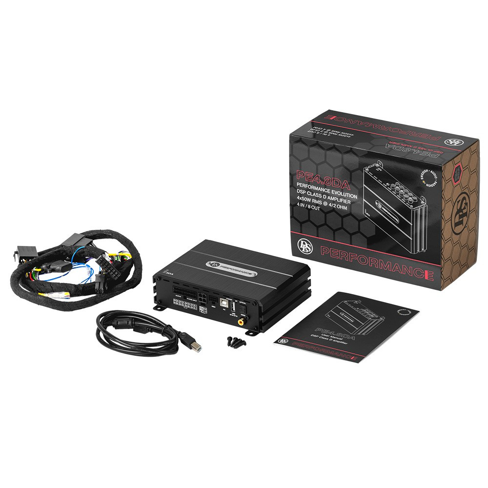 DLS PE4.8DA, 8-kanavainen DSP sisäänrakennetulla vahvistimella ja Bluetoothilla