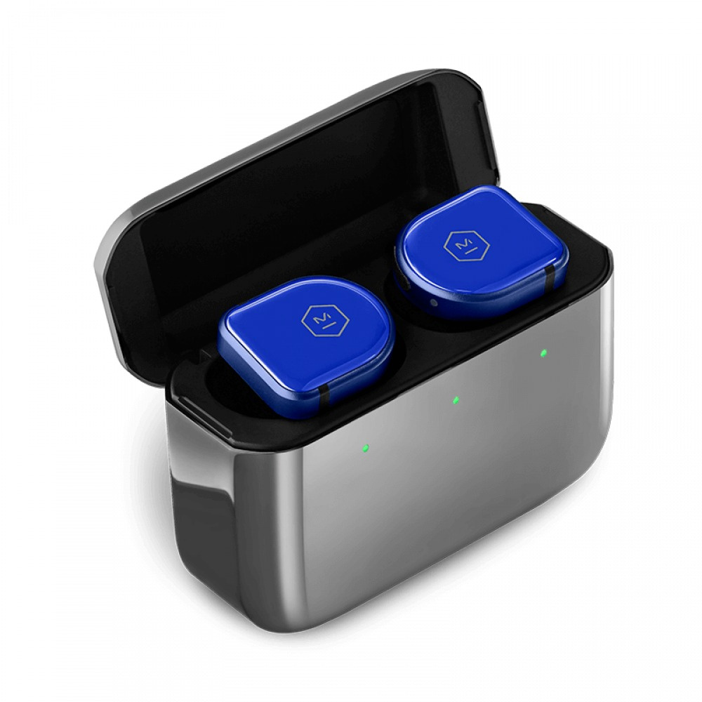 Master & Dynamic MW08 helt trådlösa brusreducerande in-ear hörlurar, blå