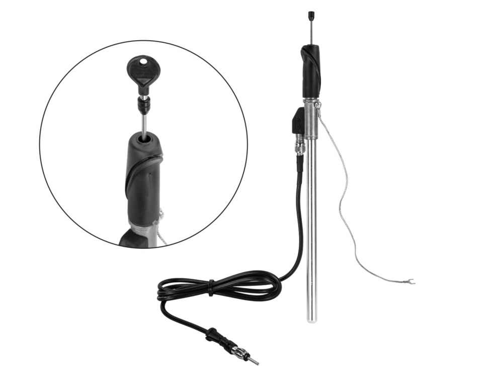 Teleskooppianteeni AM/FM VW Golf III, kromi