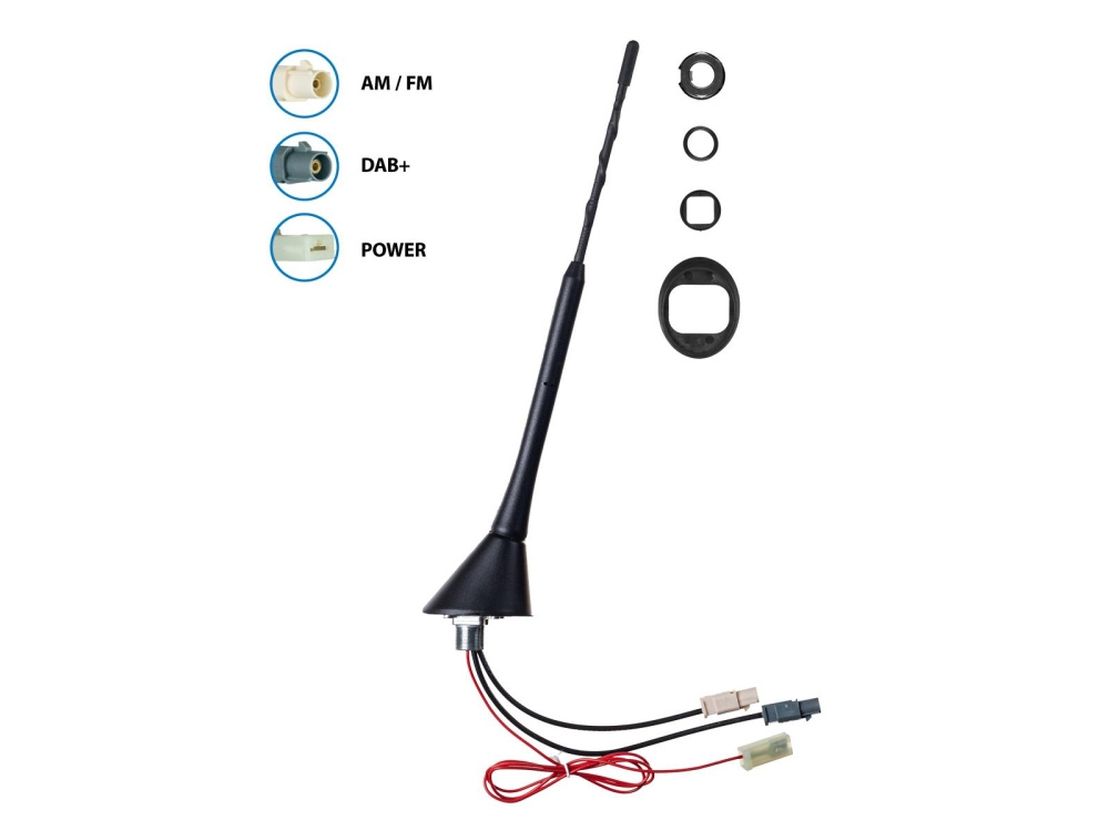 Kattoantenni AM/FM DAB+ 76° kalte 12V