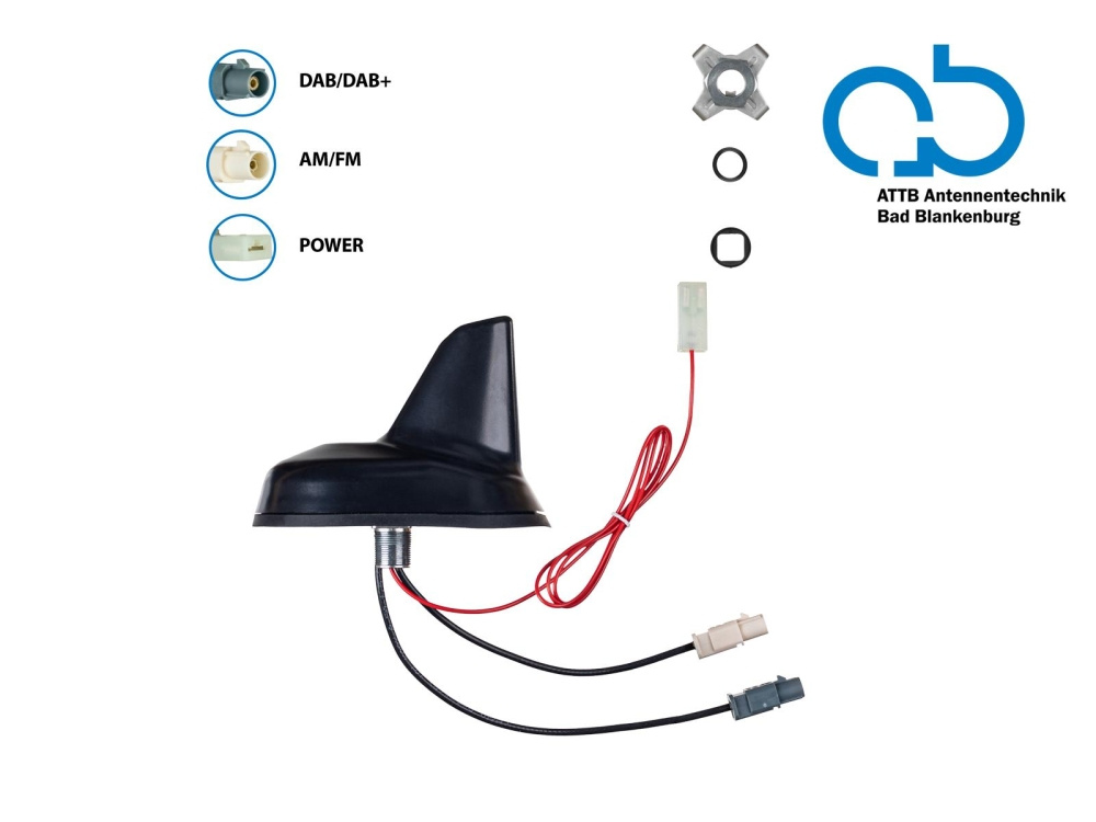 Kattoantenni AM/FM DAB+ Shark 12V ulkoinen