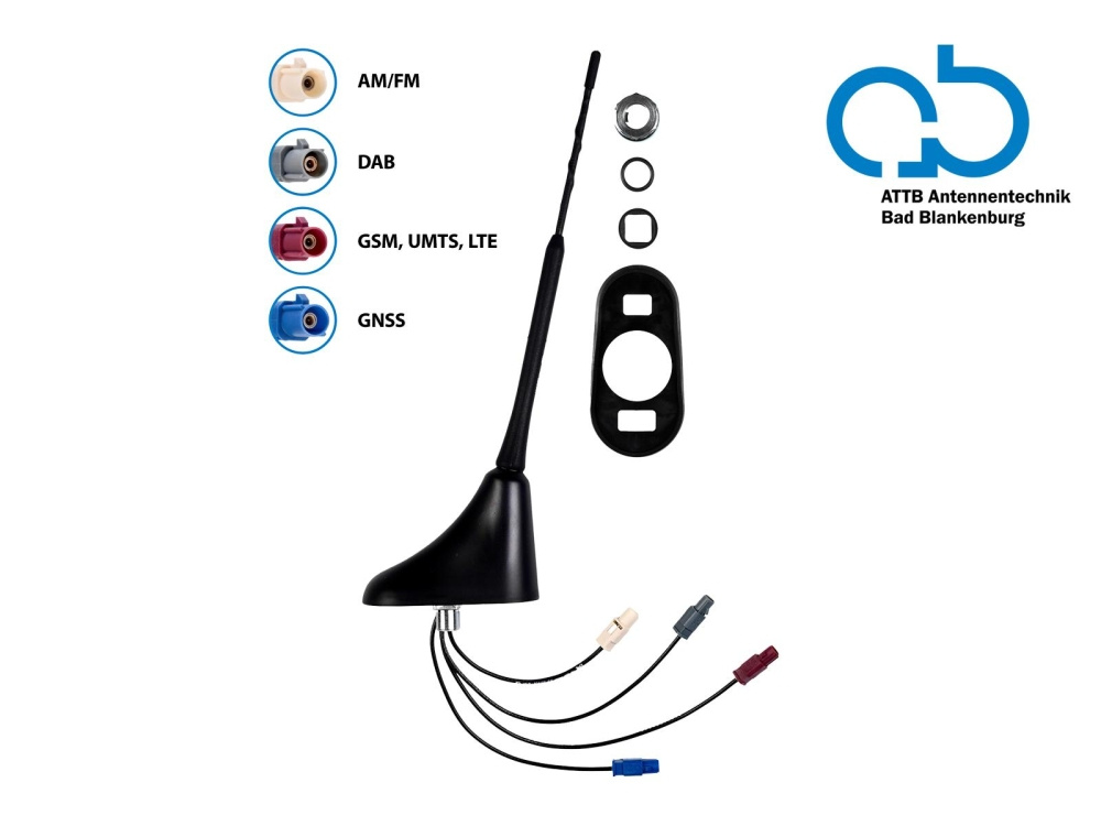 Kattoantenni AM/FM DAB+ GNSS LTE UMTS