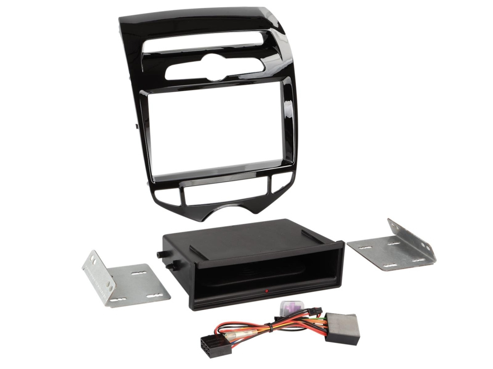 2-DIN Asennuskehys Hyundai IX20, Piano musta