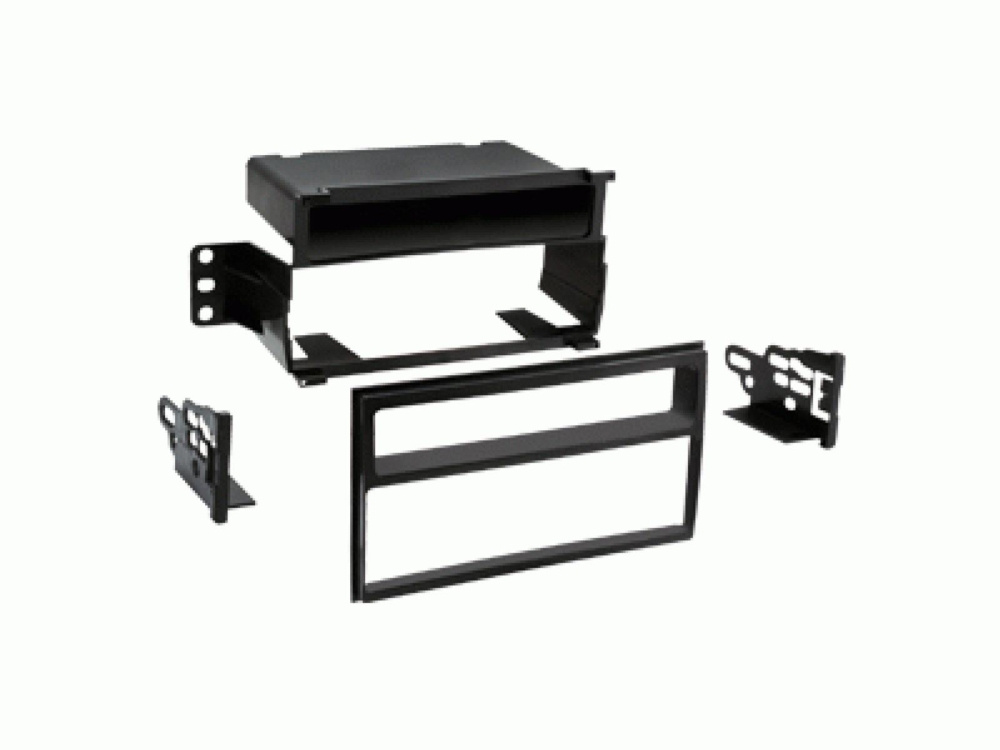 Asennuskehys 1-DIN varustetaskulla Nissan Juke/Tiida, piano musta